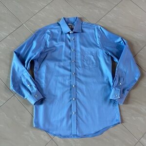 #2795 Joseph Abboud Men's Light Blue Dress Shirt size 17 36/37 TALL